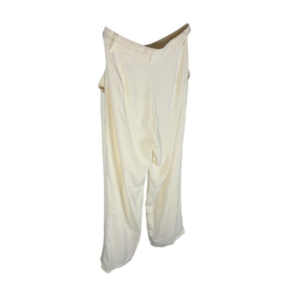 SNDYS Roma Pants Trouser Satin Wide Leg High Rise Minimalist Classy Ivory Sz XS - Picture 9 of 13